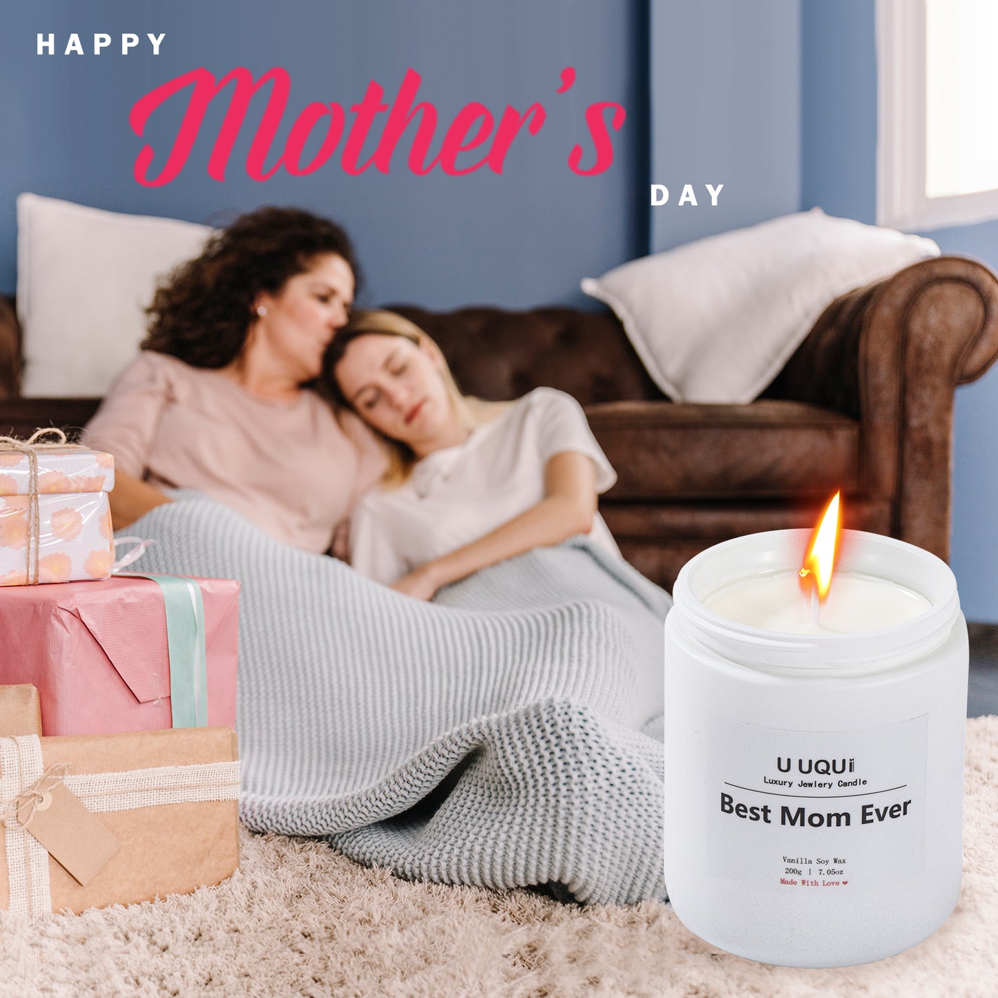 U UQUI Mothers Day Candle Gift